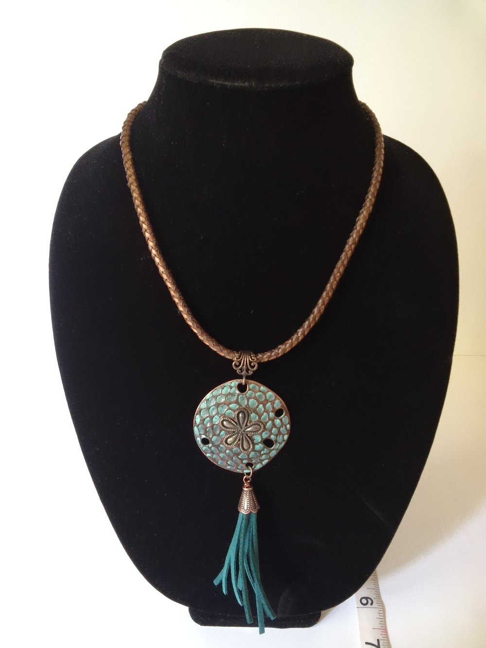 Boho Turquoise Pendant Tassel Necklace - Women Jewelry